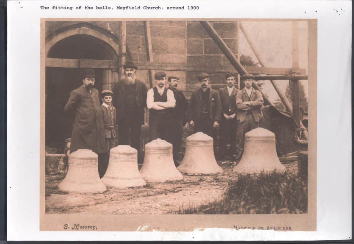 The fitting of the bells, Mayfield Church, c1900 001